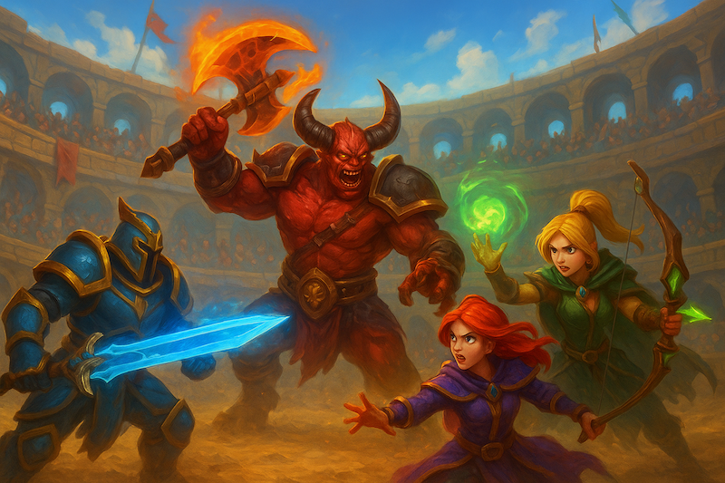 This is what chatgpt thinks hero wars arena looks like